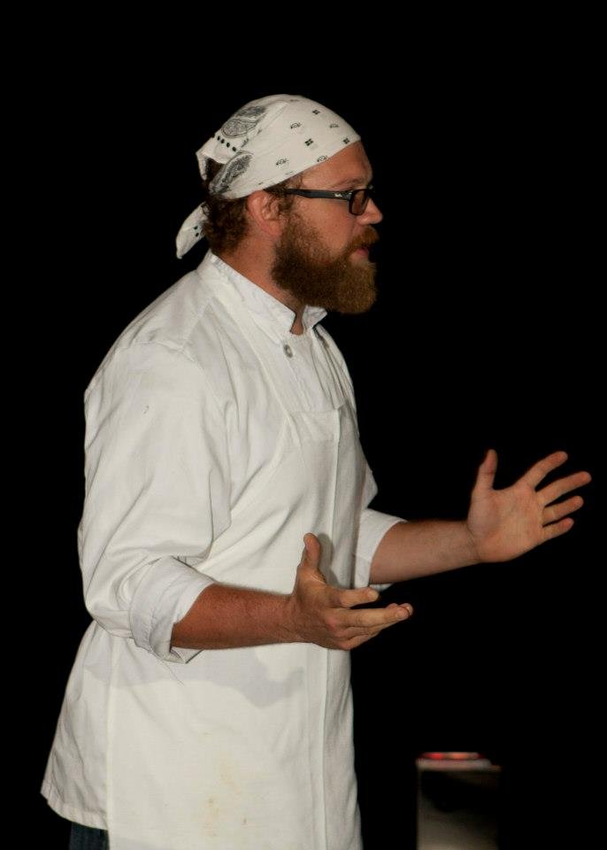 Chef Keith Kalmanowicz with garden tomatoes